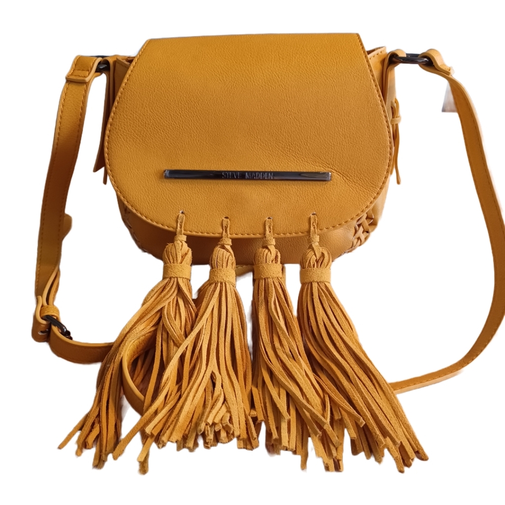 STEVE MADDEN CROSSBODY BAG WITH TASSELS